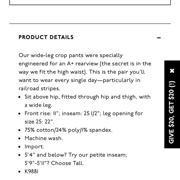 Madewell emmett wide-leg crop pants in herringbone railroad stripe - Picture 6 of 7